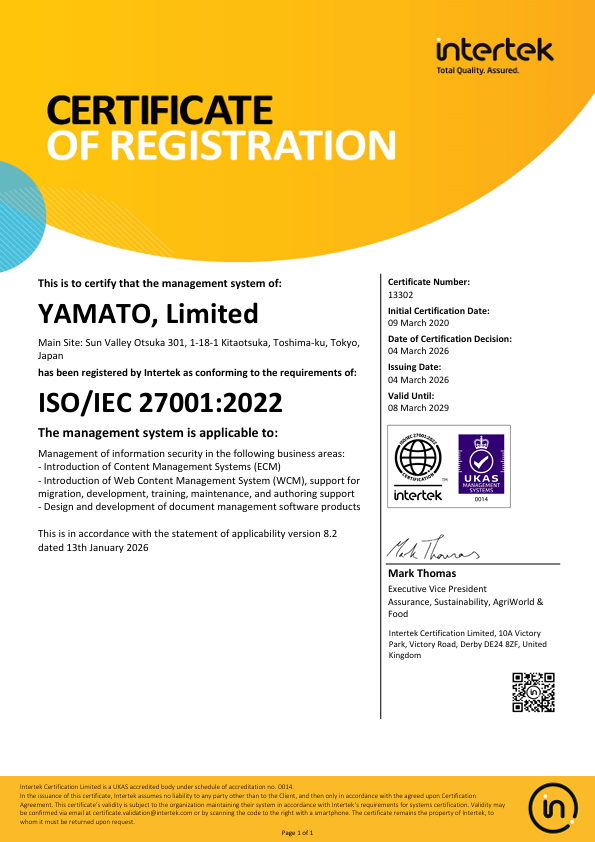 Certification of Registration